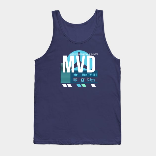 Montevideo (MVD) Airport // Sunset Baggage Tag Tank Top by Now Boarding